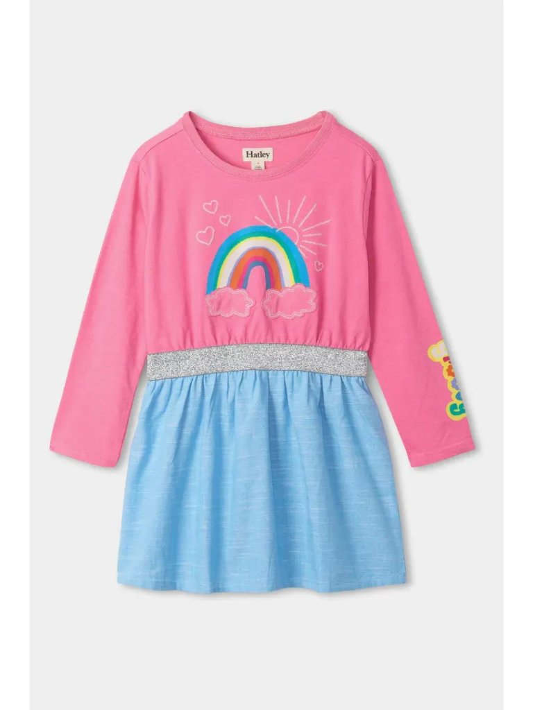 Hatley Pink Rainbow Dress, Size 10
